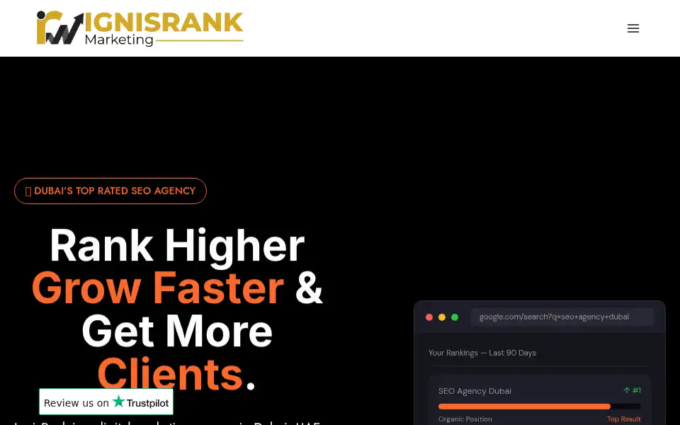 Screenshot of ignisrank.com