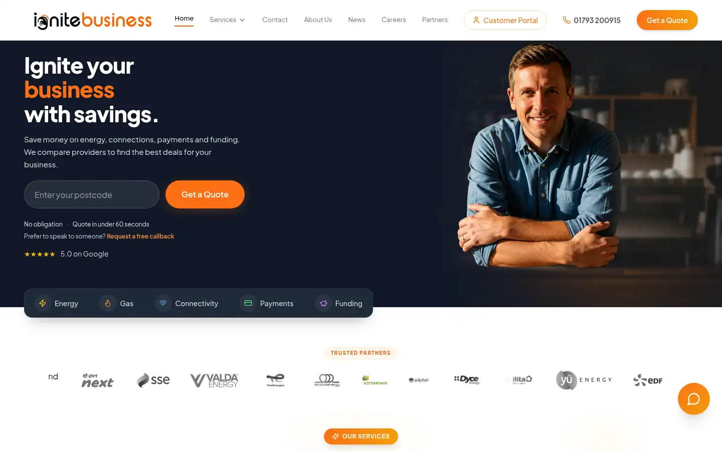 Screenshot of ignitebusiness.co.uk