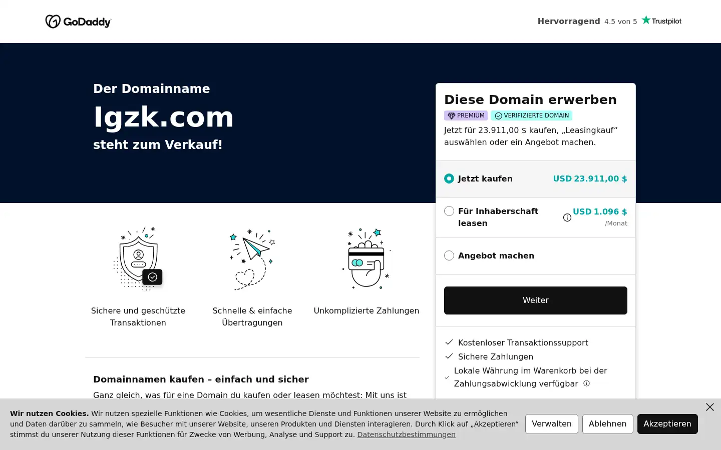 Screenshot of igzk.com