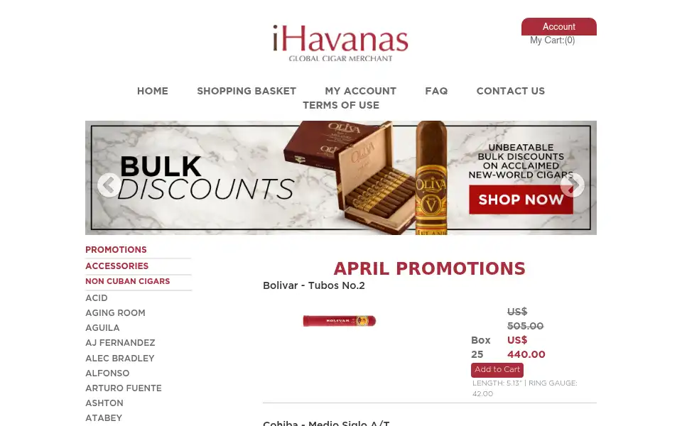 Screenshot of ihavanas.com