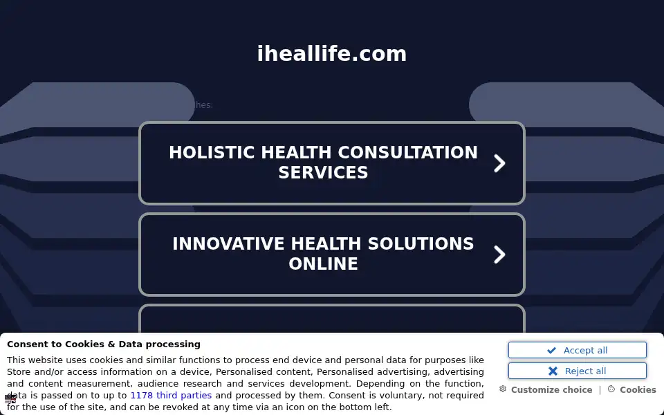 Screenshot of iheallife.com