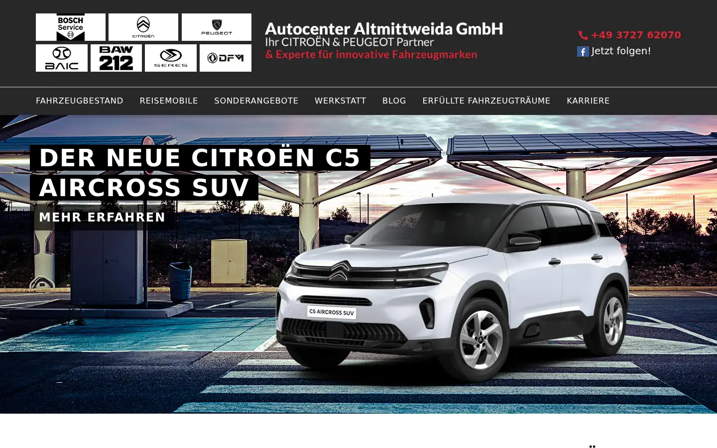 Screenshot of ihr-wunschfahrzeug.de