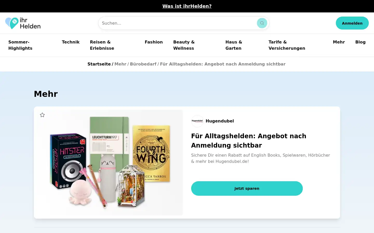 Screenshot of ihrhelden.de