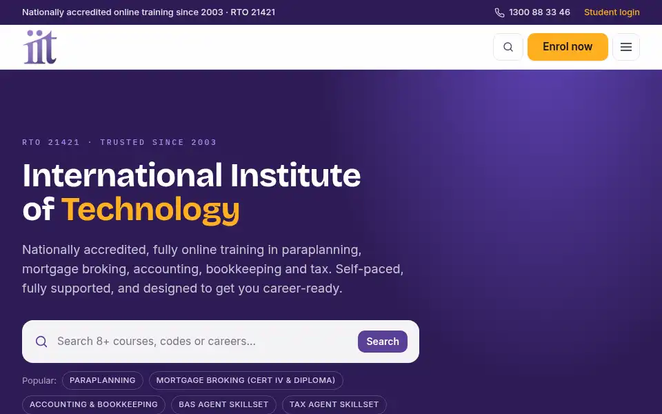 Screenshot of iit.edu.au