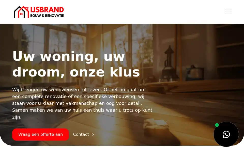 Screenshot of ijsbrandbouwenrenovatie.nl