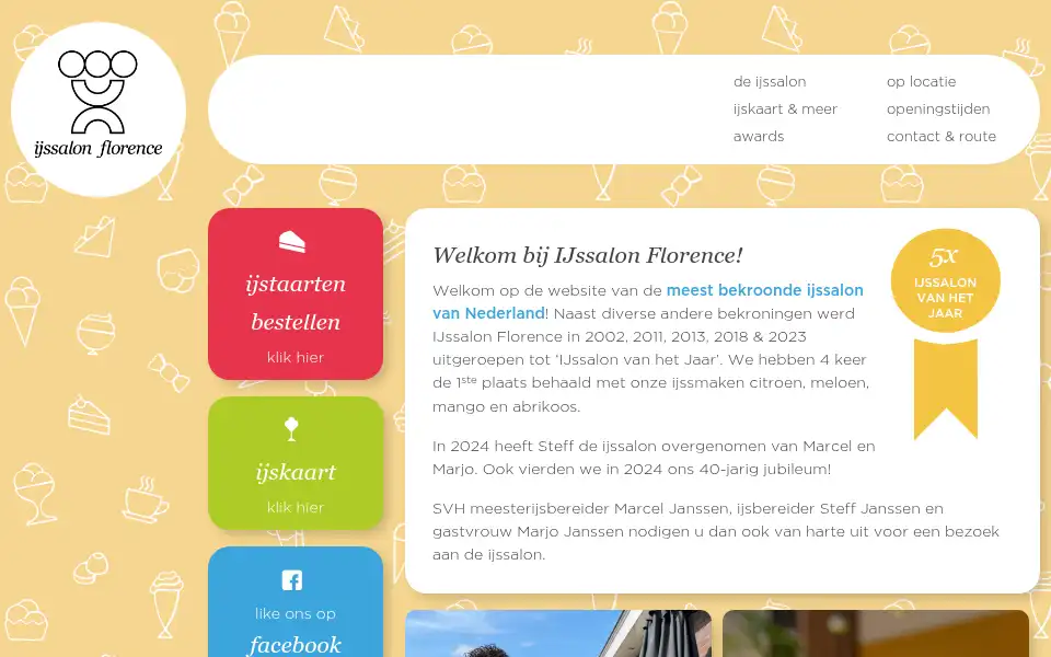 Screenshot of ijssalonflorence.nl