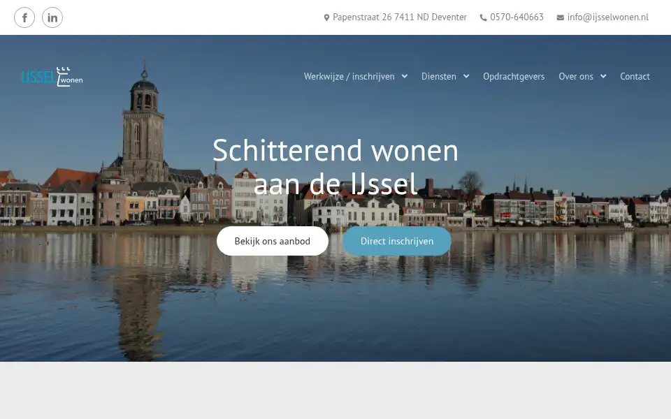 Screenshot of ijsselwonen.nl