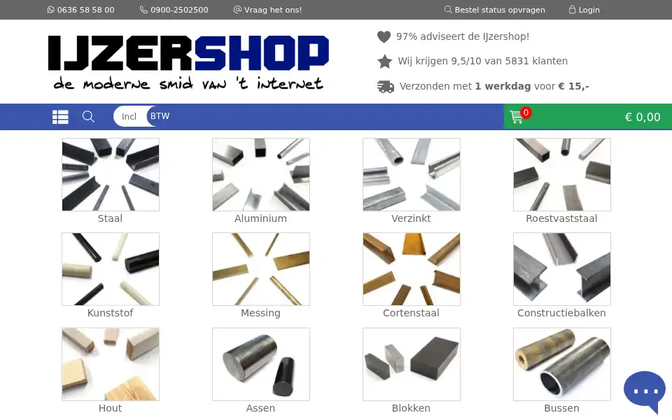 Screenshot of ijzershop.nl