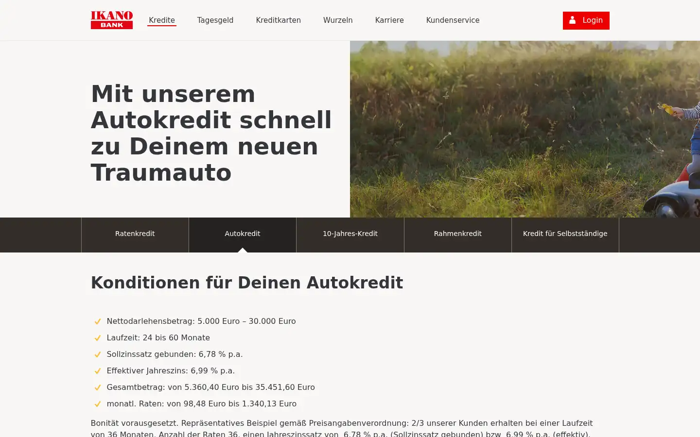 Screenshot of ikanobank.de
