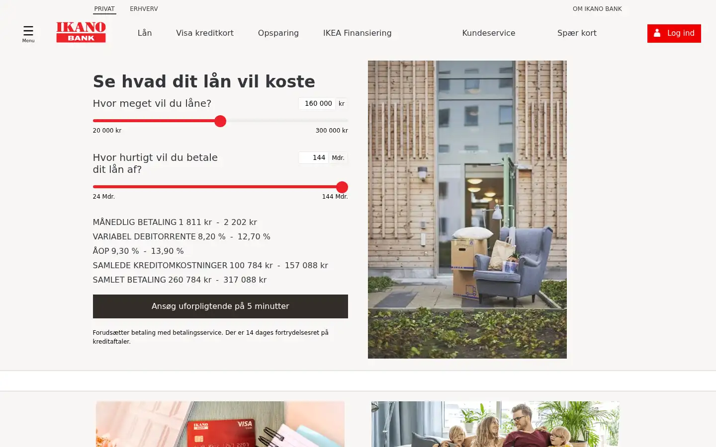 Screenshot of ikanobank.dk