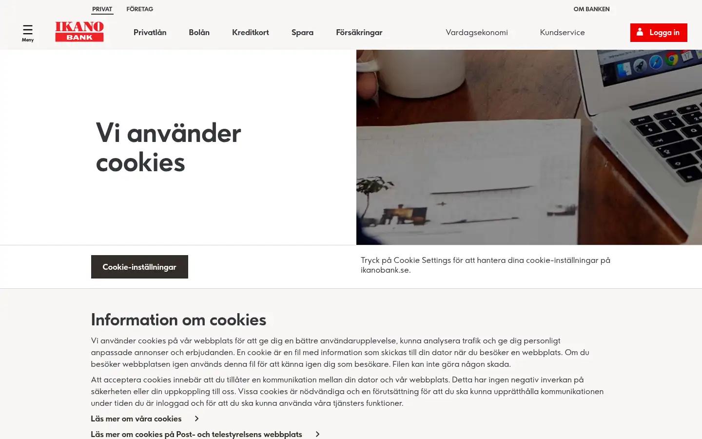 Screenshot of ikanobank.se