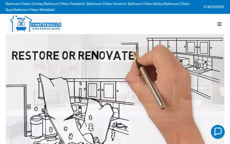 Screenshot of ikmasterbuildltd.co.uk
