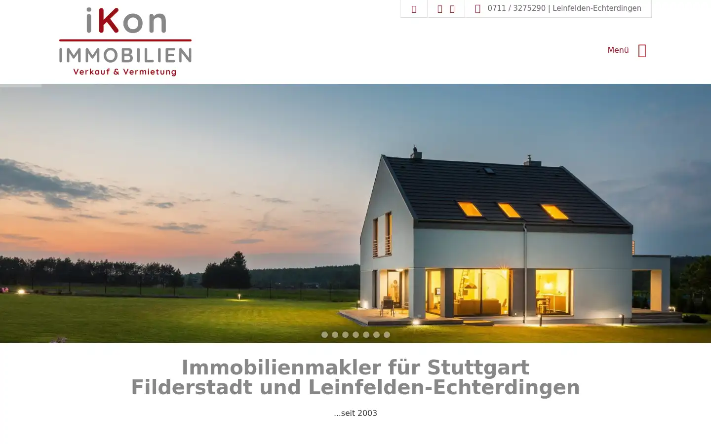 Screenshot of ikon-immobilien.de