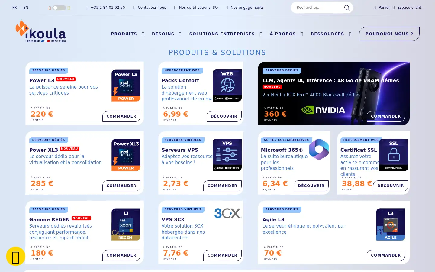 Screenshot of ikoula.com
