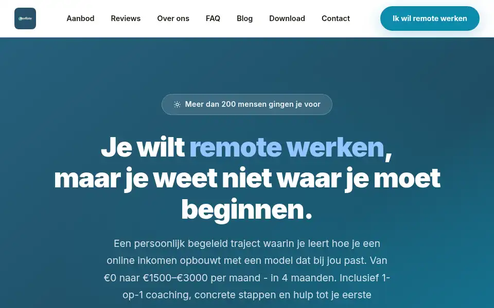 Screenshot of ikwilremote.nl