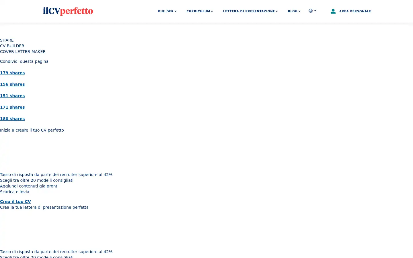 Screenshot of ilcvperfetto.it