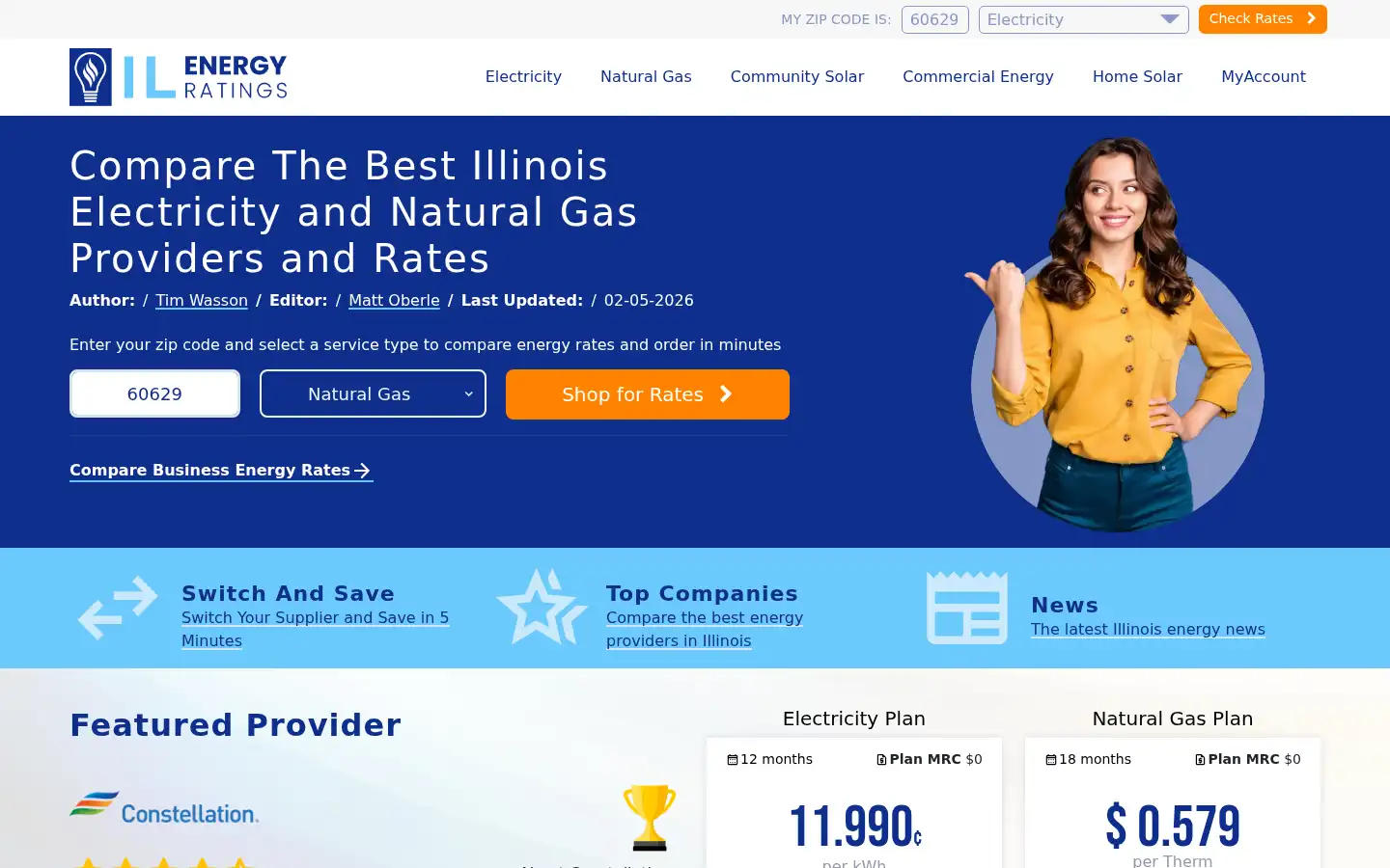 Screenshot of ilenergyratings.com