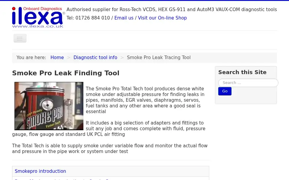 Screenshot of ilexa.co.uk