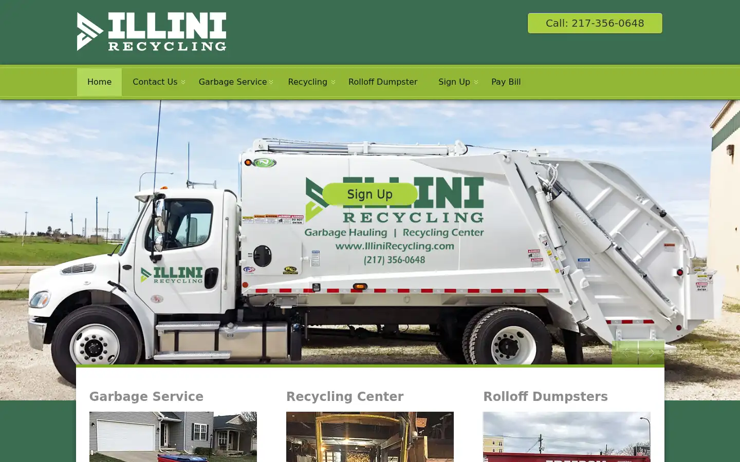Screenshot of illinirecycling.com