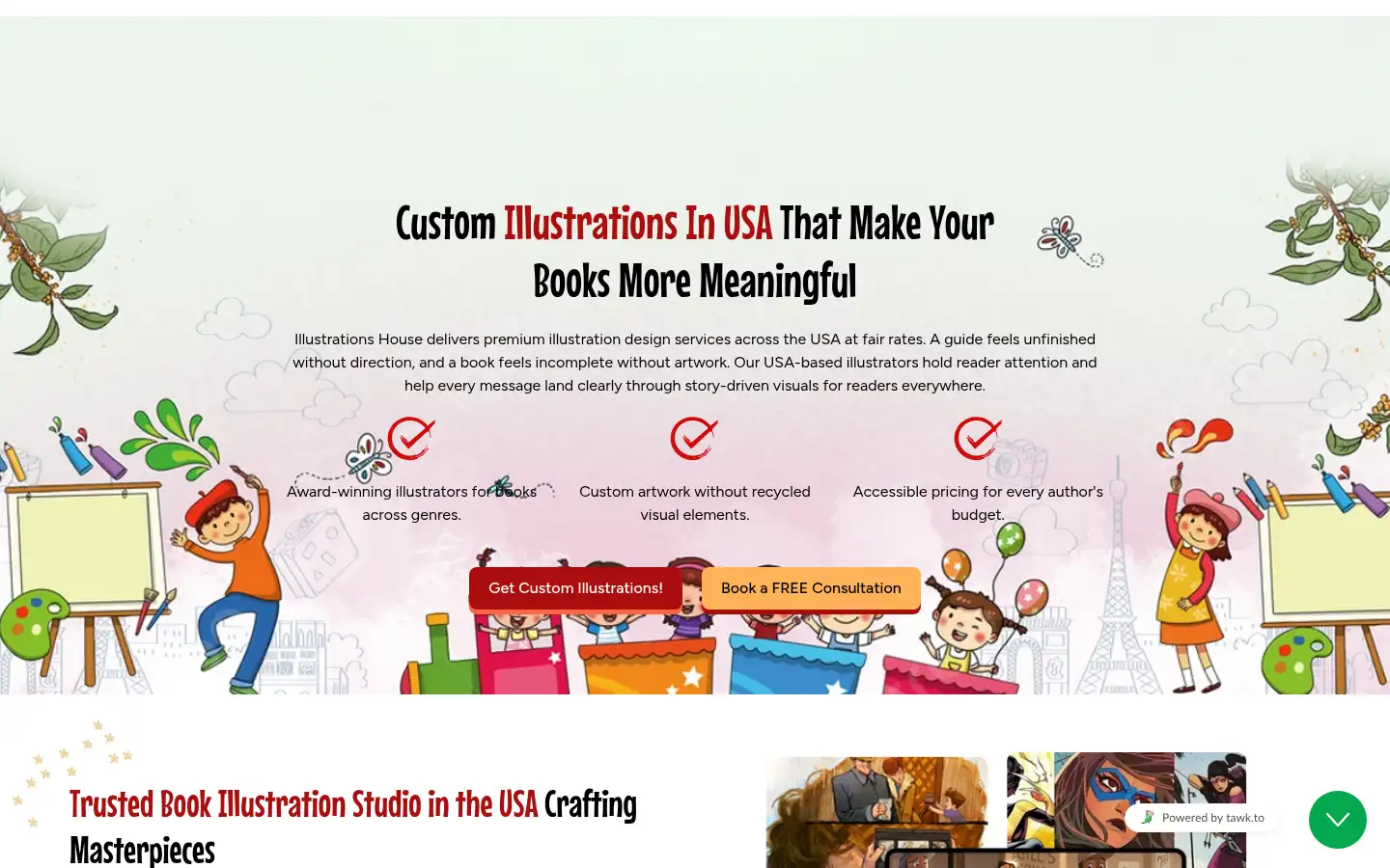 Screenshot of illustrationshouse.com