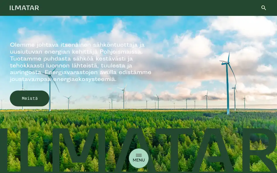 Screenshot of ilmatar.fi