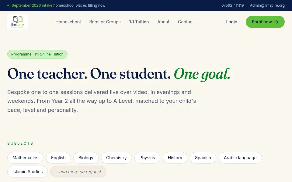 Screenshot of ilmspire.org