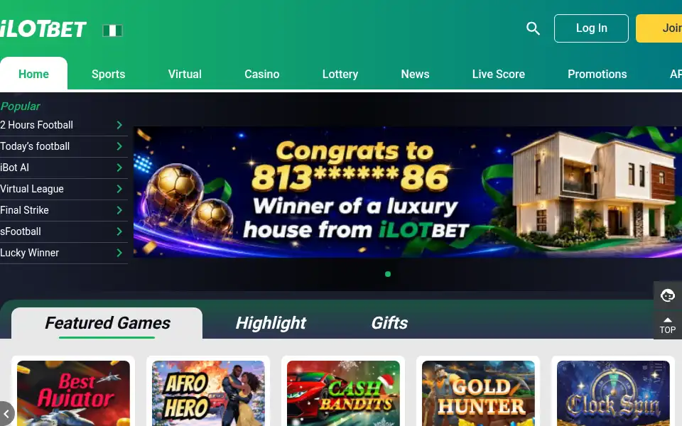 Screenshot of ilotbet.com