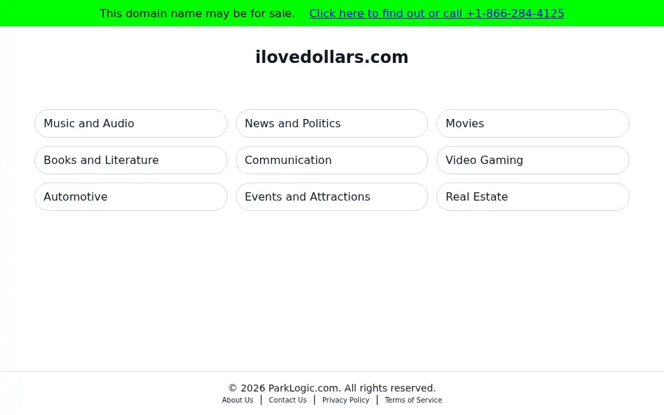 Screenshot of ilovedollars.com