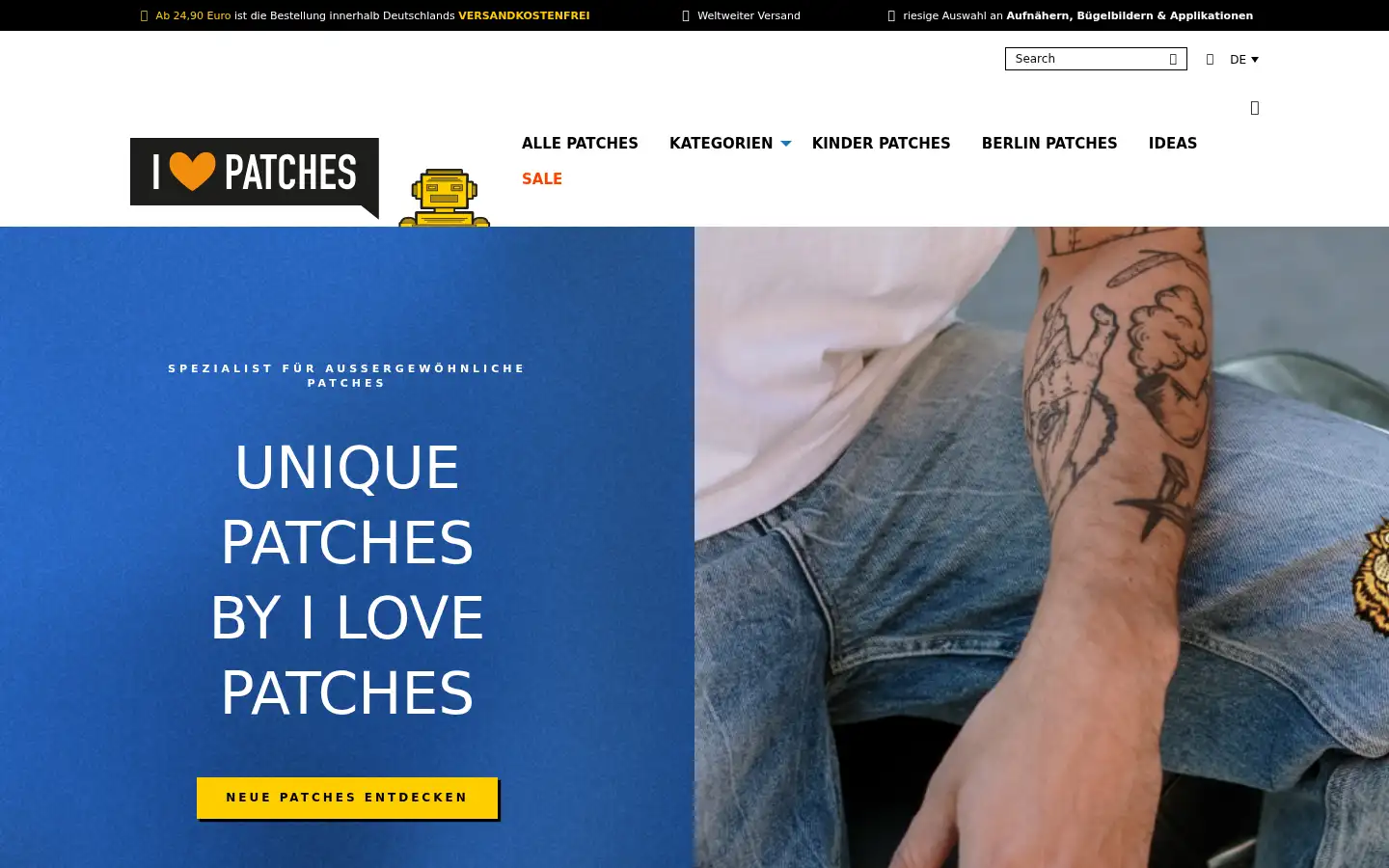 Screenshot of ilovepatches.de