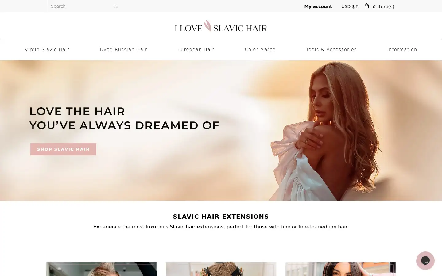 Screenshot of iloveslavichair.com