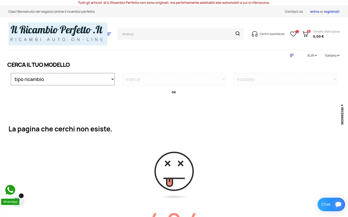 Screenshot of ilricambioperfetto.it