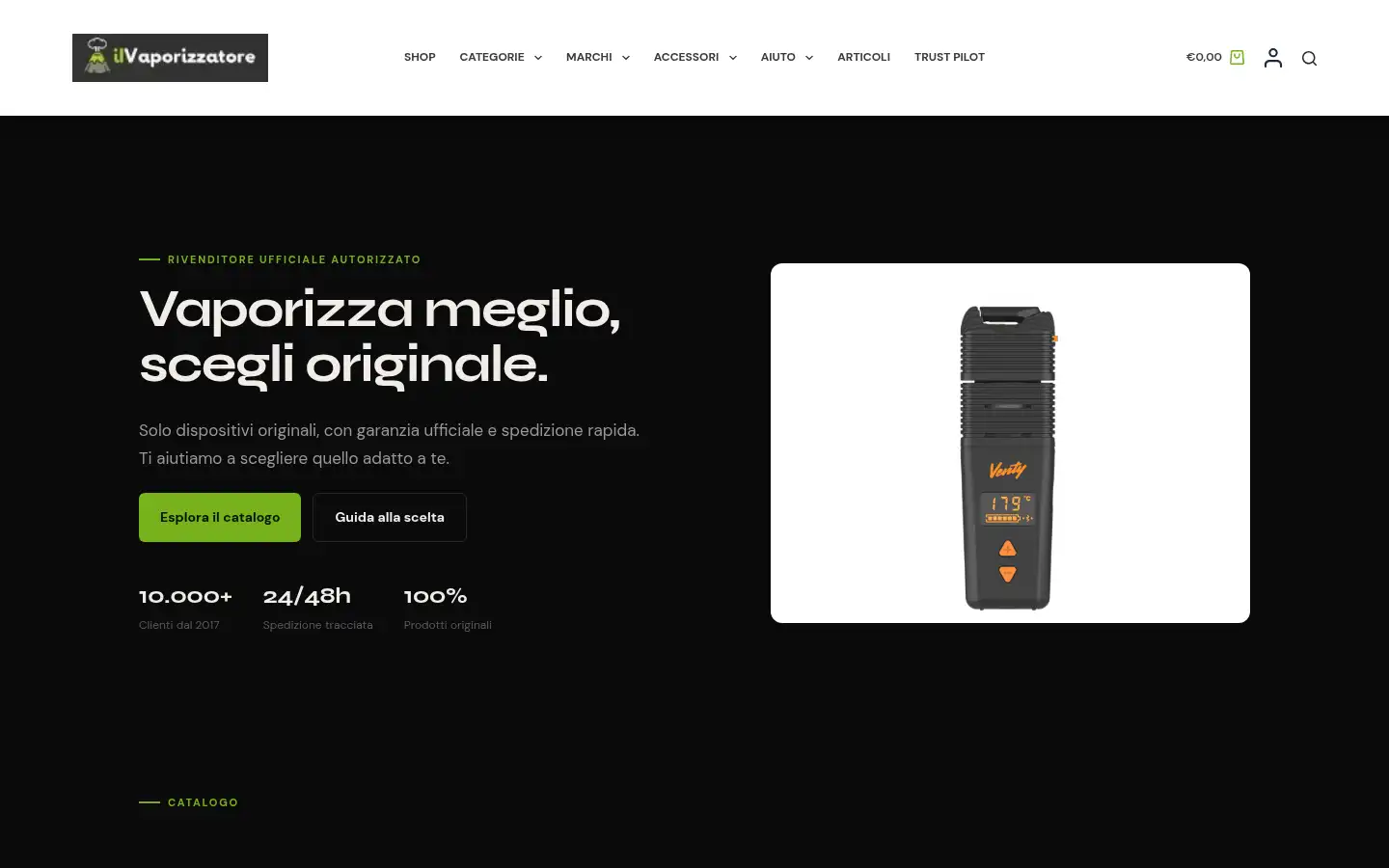 Screenshot of ilvaporizzatore.com