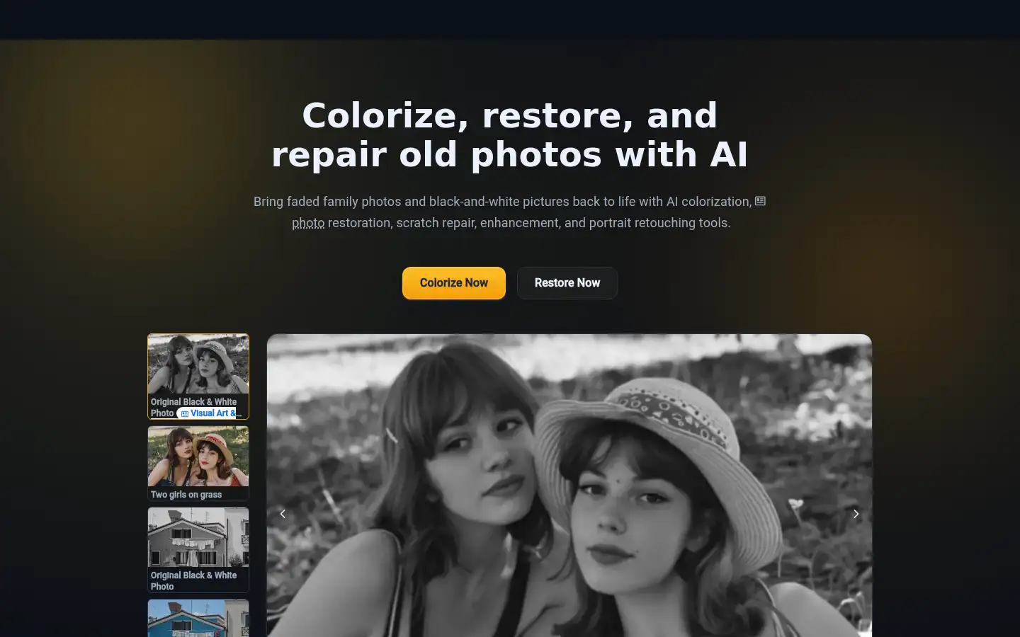 Screenshot of imagecolorizer.com