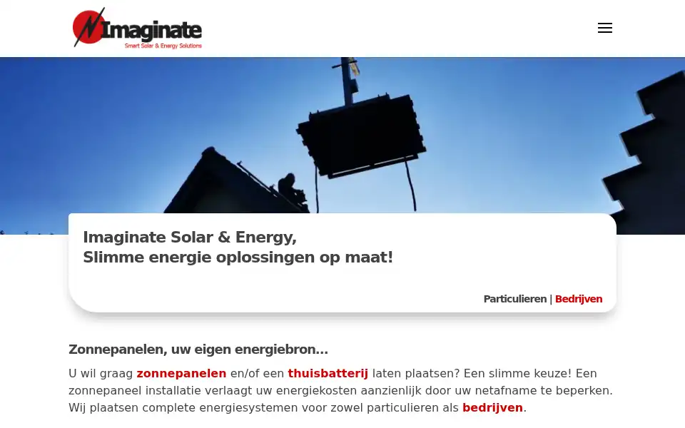 Screenshot of imaginate-electrics.be
