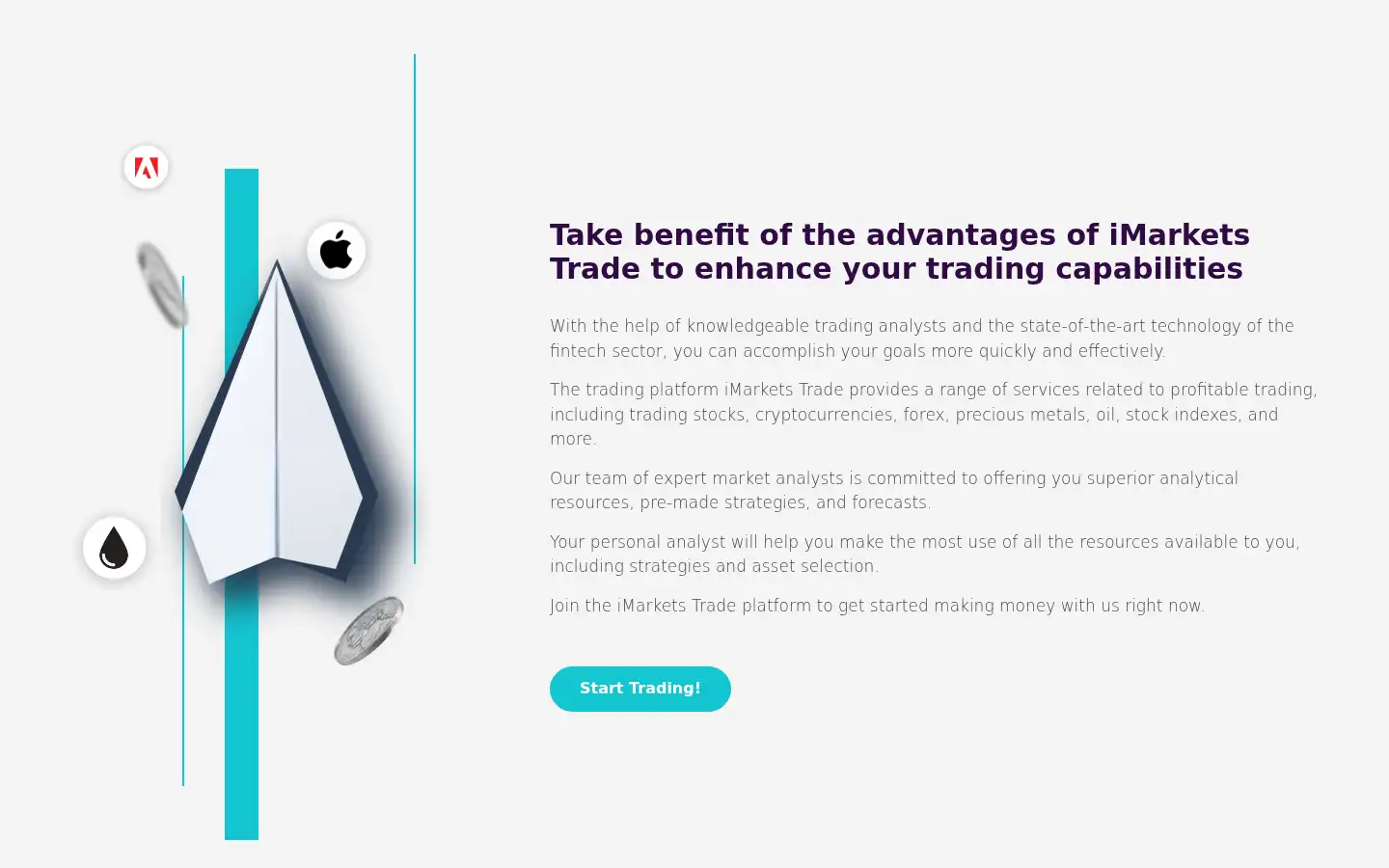 Screenshot of imarkets-trade.com