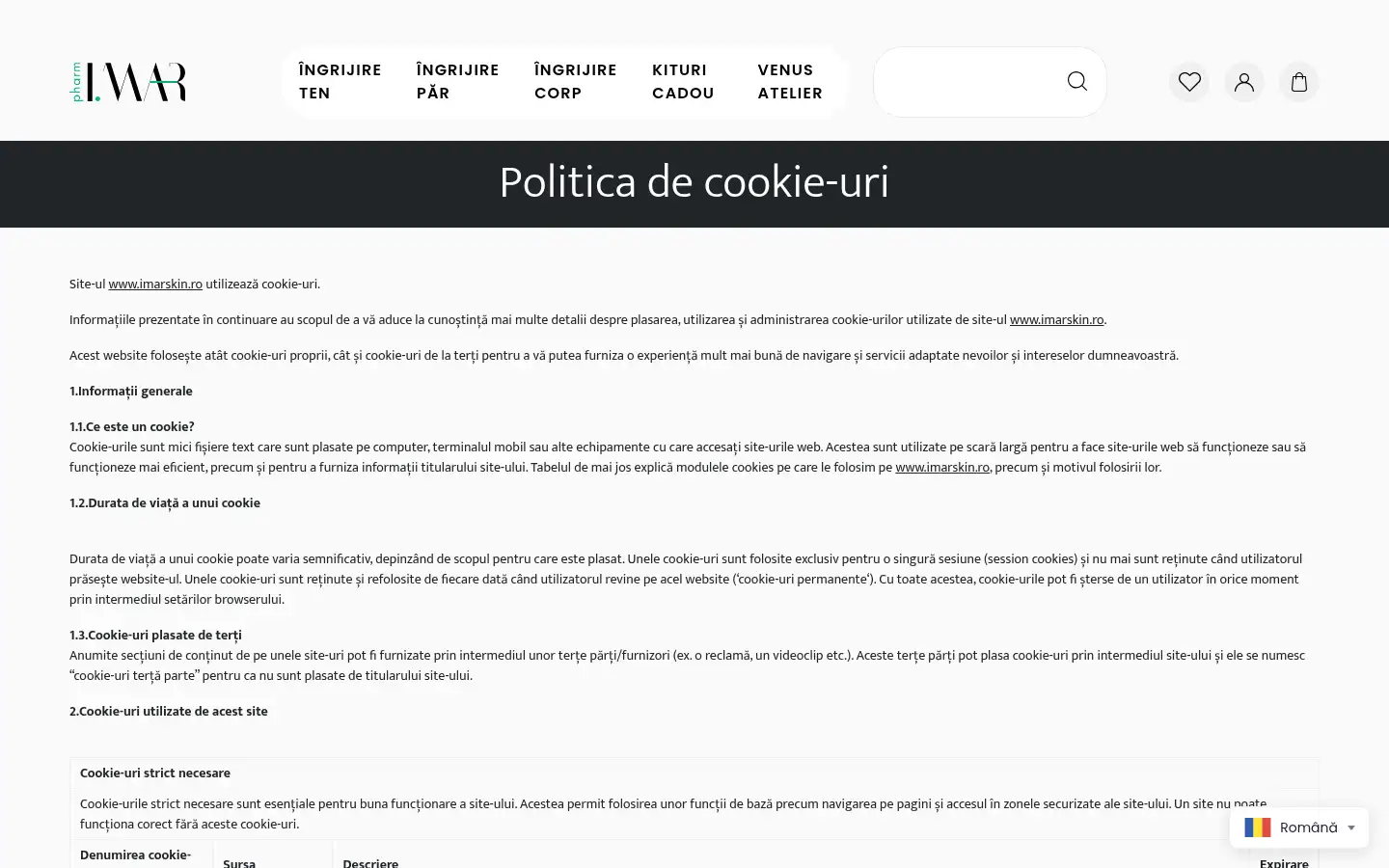 Screenshot of imarskin.com