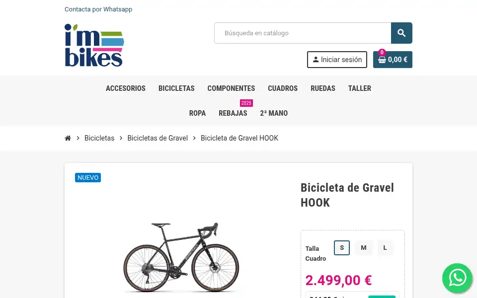 Screenshot of imbikes.com