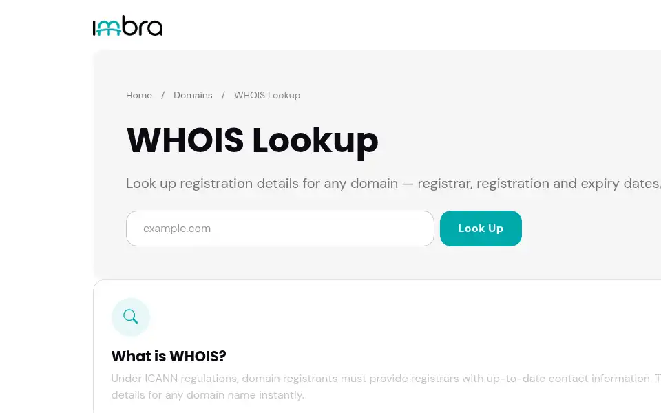 Screenshot of imbra.co.zm