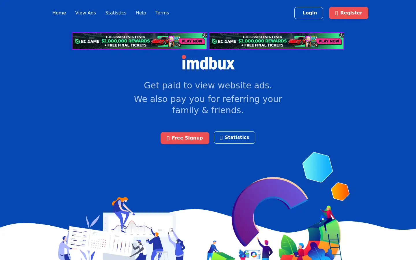 Screenshot of imdbux.com