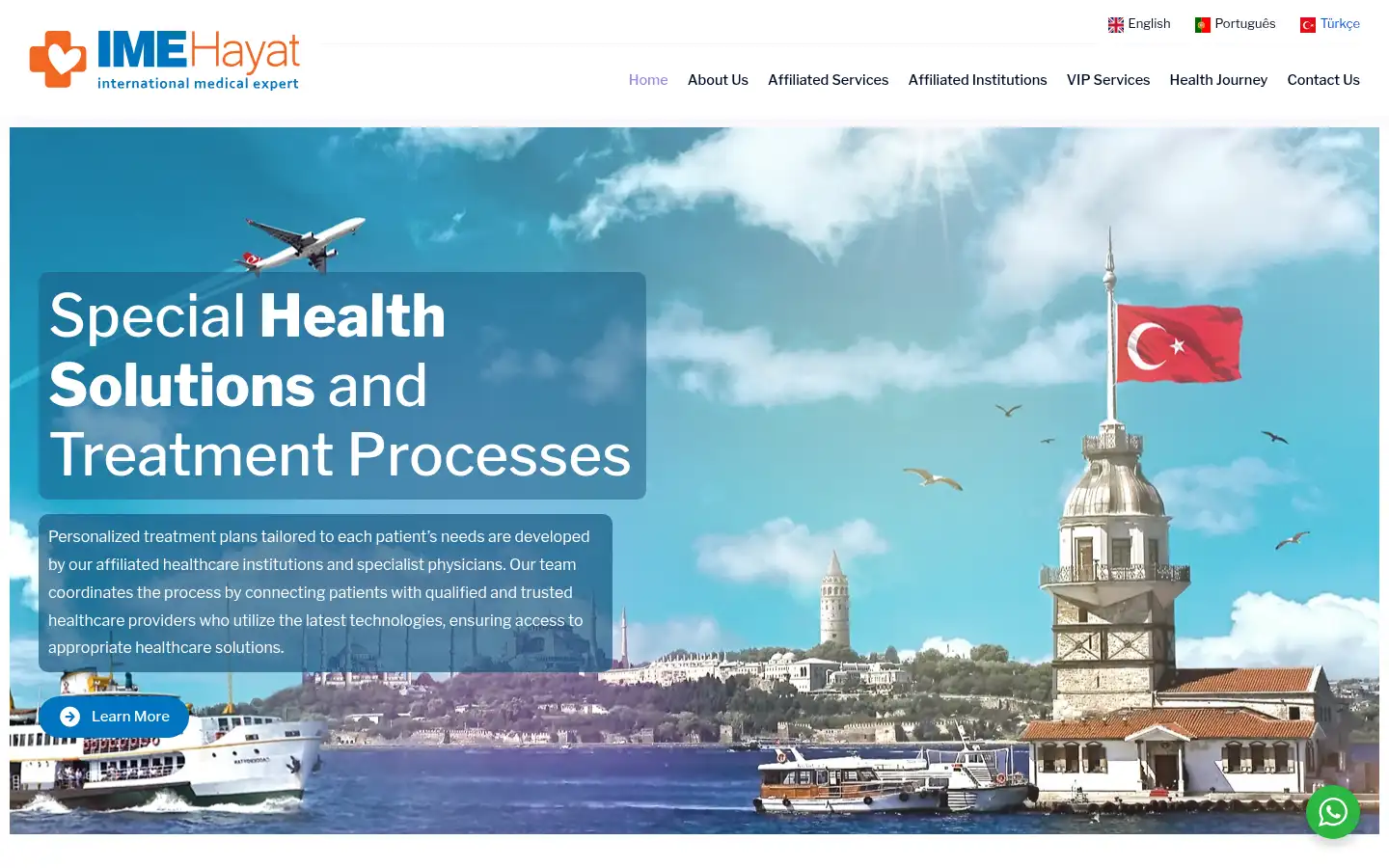 Screenshot of imehayat.com