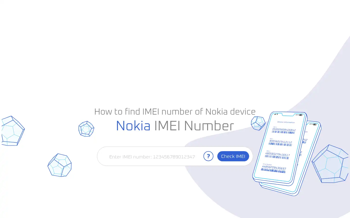 Screenshot of imei.info