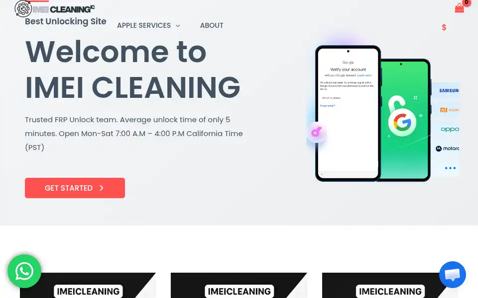 Screenshot of imeicleaning.com