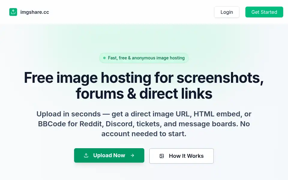 Screenshot of imgshare.cc