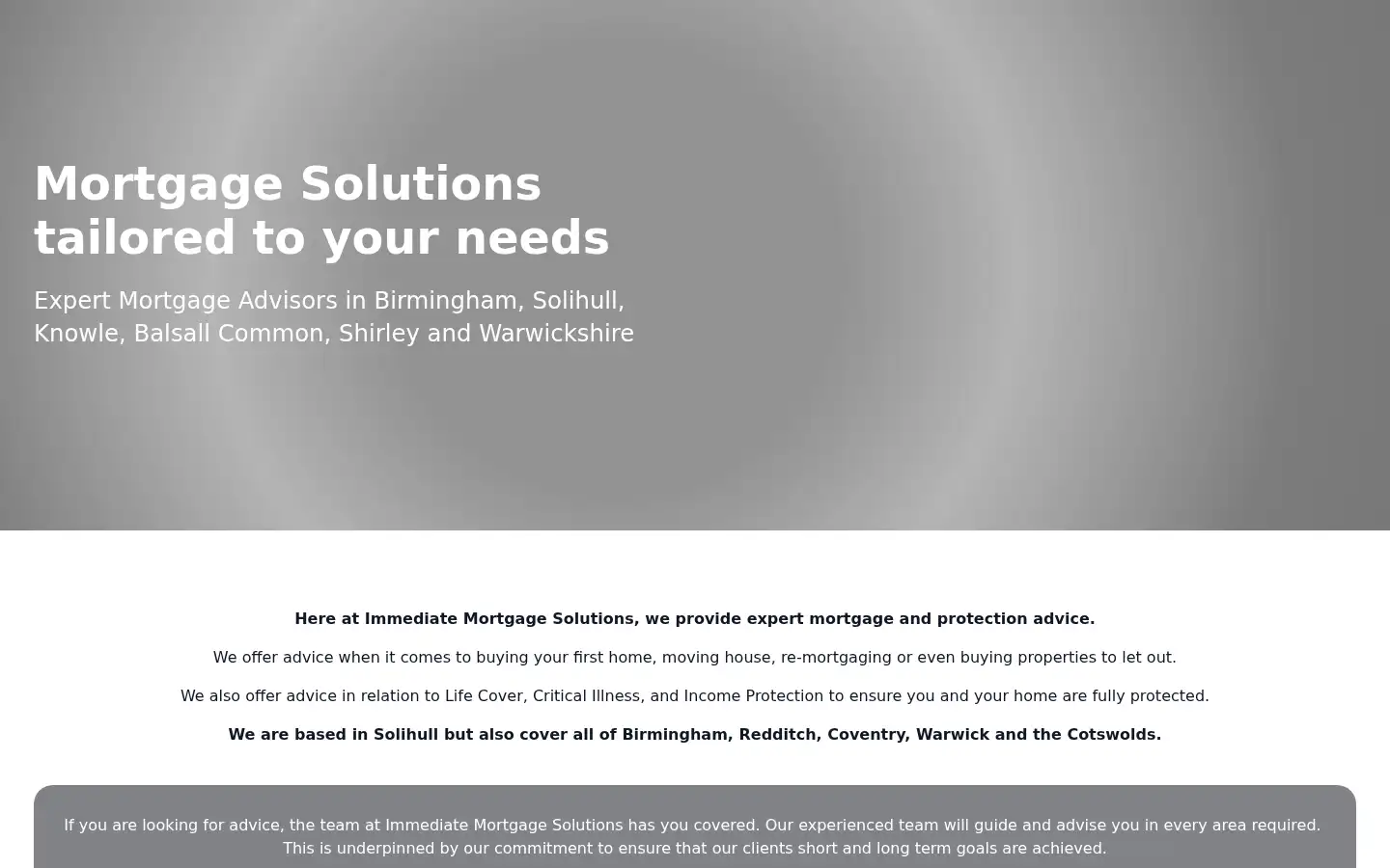 Screenshot of immediatemortgagesolutions.co.uk