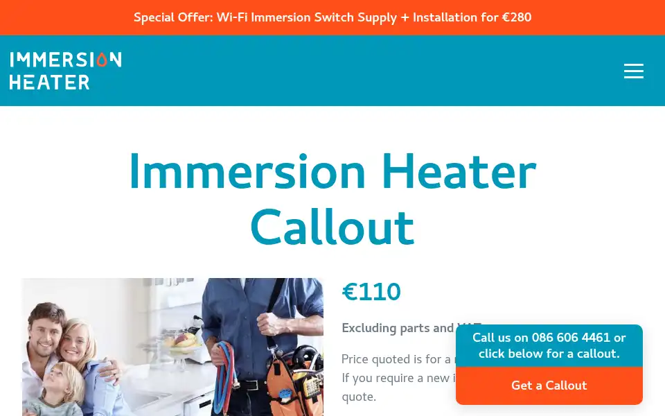 Screenshot of immersionheater.ie