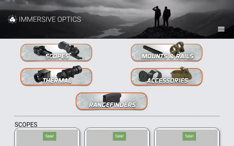 Screenshot of immersive-optics.com