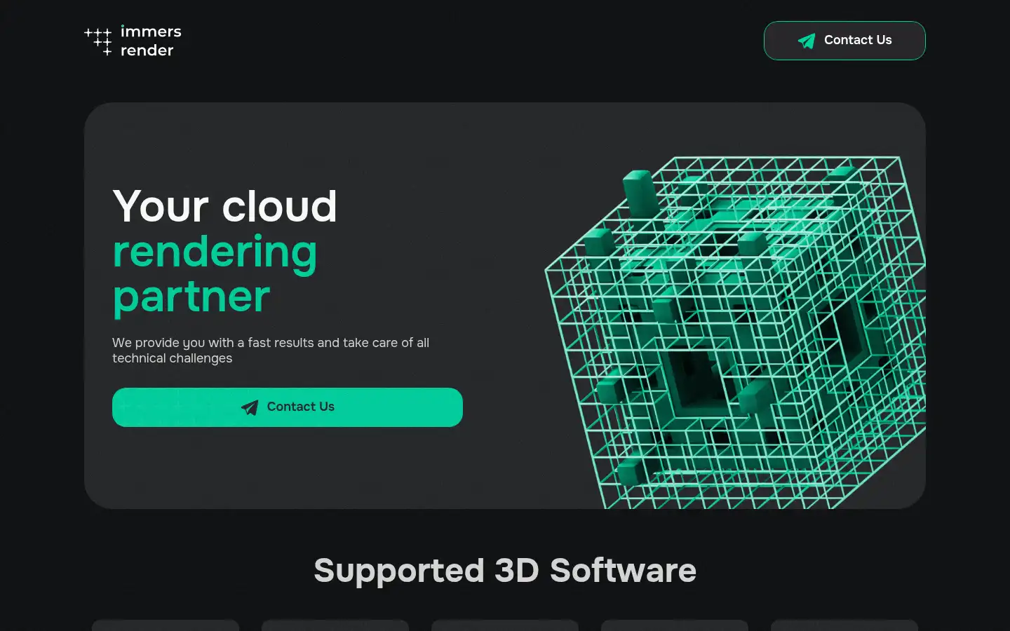 Screenshot of immersrender.com