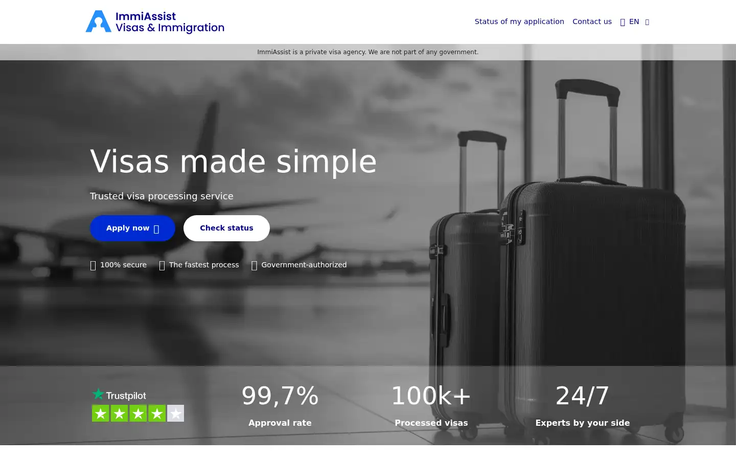 Screenshot of immiassist.com