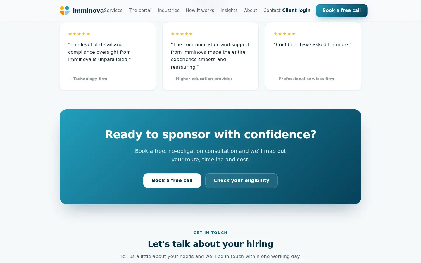 Screenshot of imminova.com