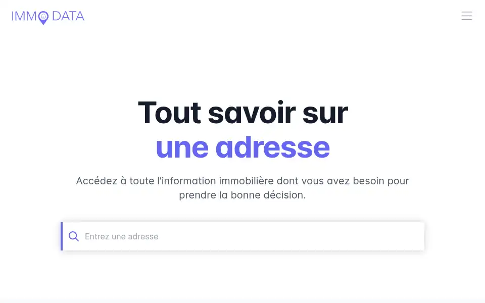 Screenshot of immo-data.fr